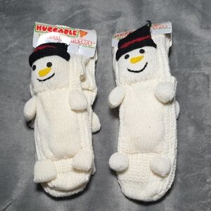 Huggable Little Monsters Snowman Christmas Kids Socks Set Of 2 Nuova Cuddly crew